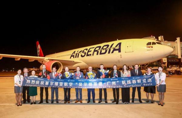 Air Serbia третьей из европейских авиакомпаний полетела в Гуанчжоу