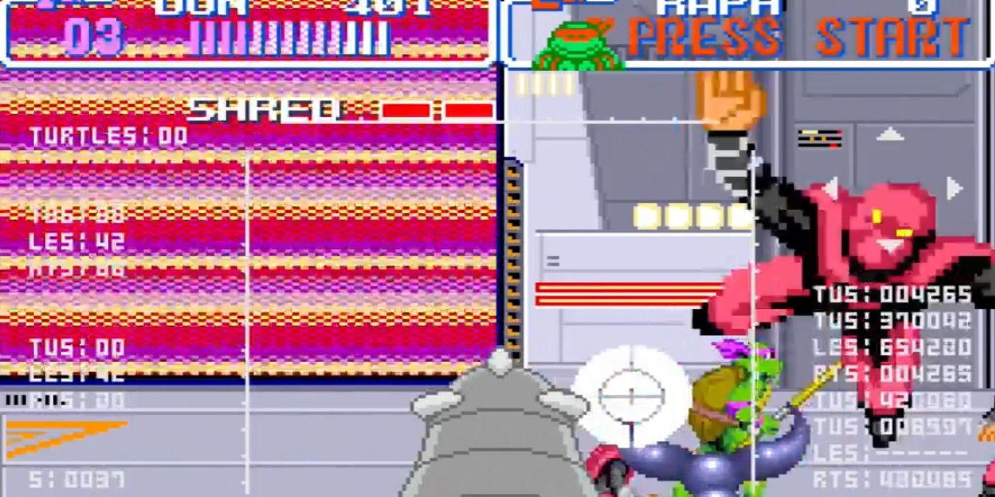 tmnt-turtles-in-time-throwing-foot-at-shredder-2737636